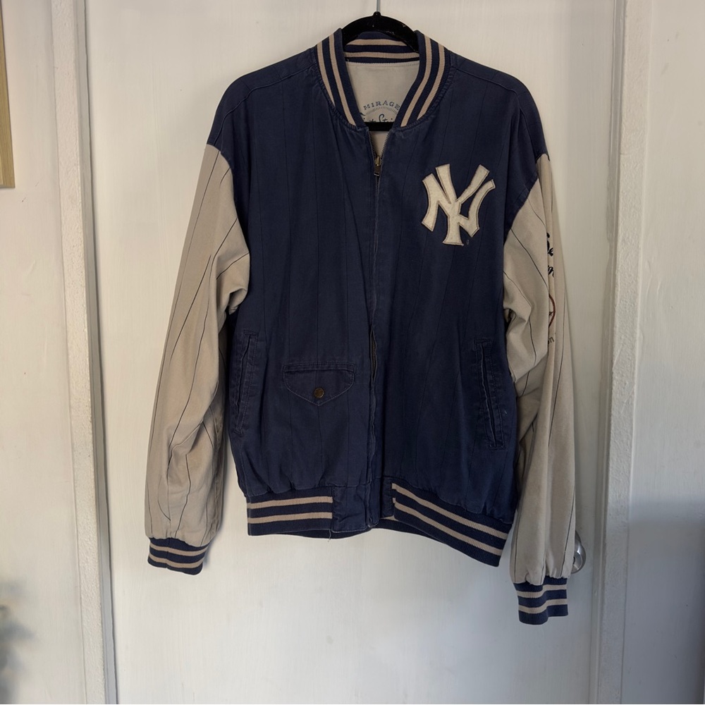 Blue and Gray NY Yankees Varsity Jacket